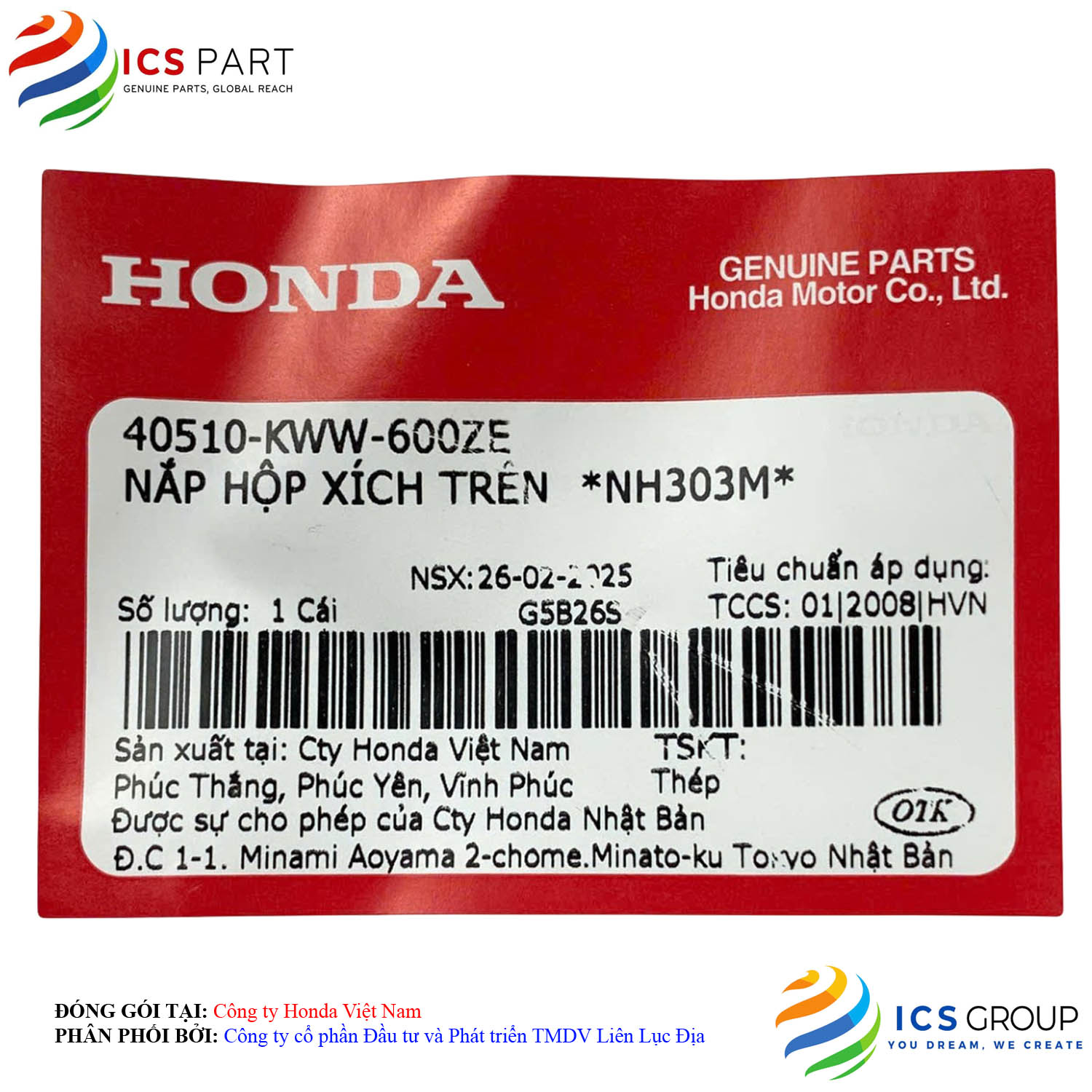 NẮP HỘP XÍCH TRÊN *NH303M* - Ảnh 2