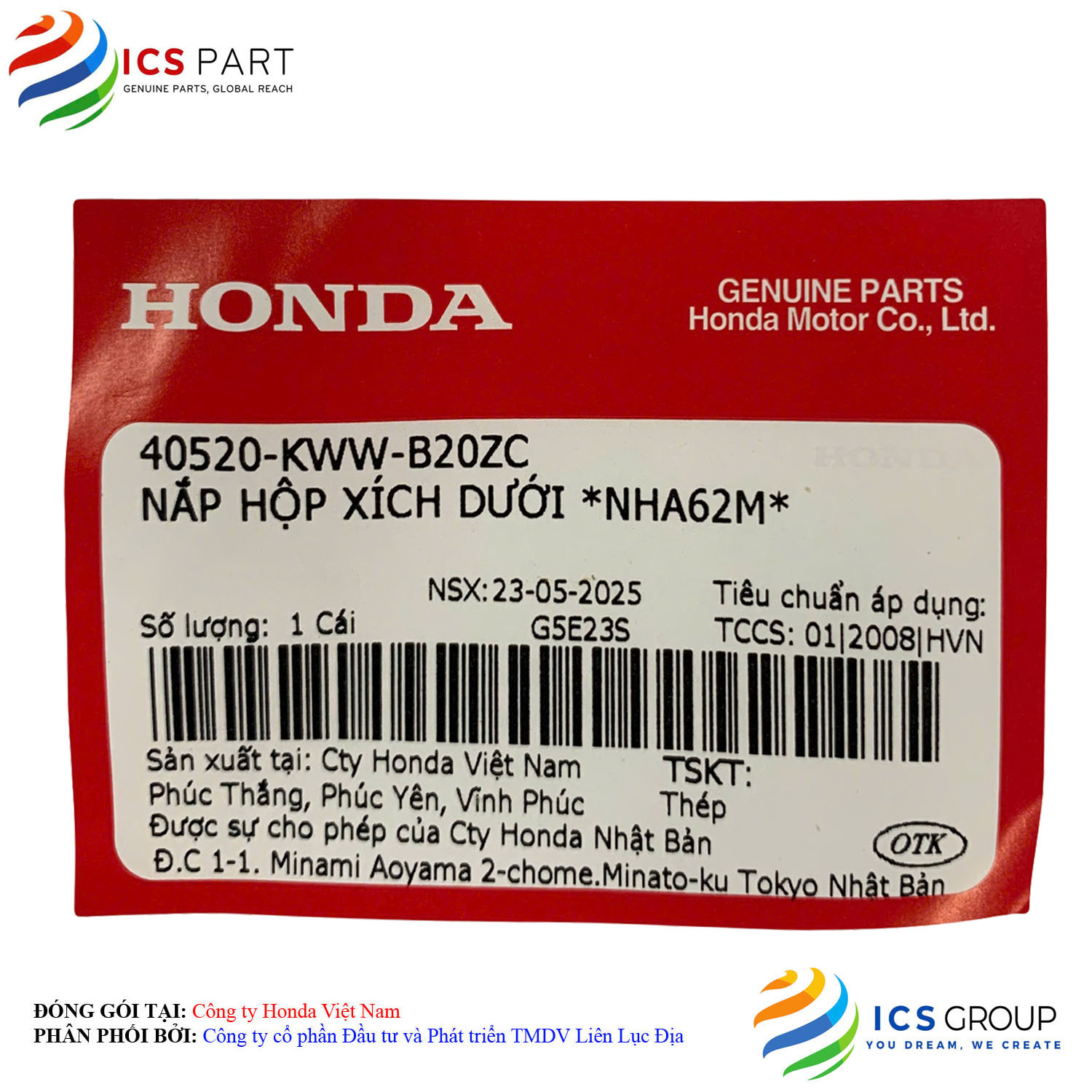 NẮP HỘP XÍCH DƯỚI *NHA62M* - Ảnh 2