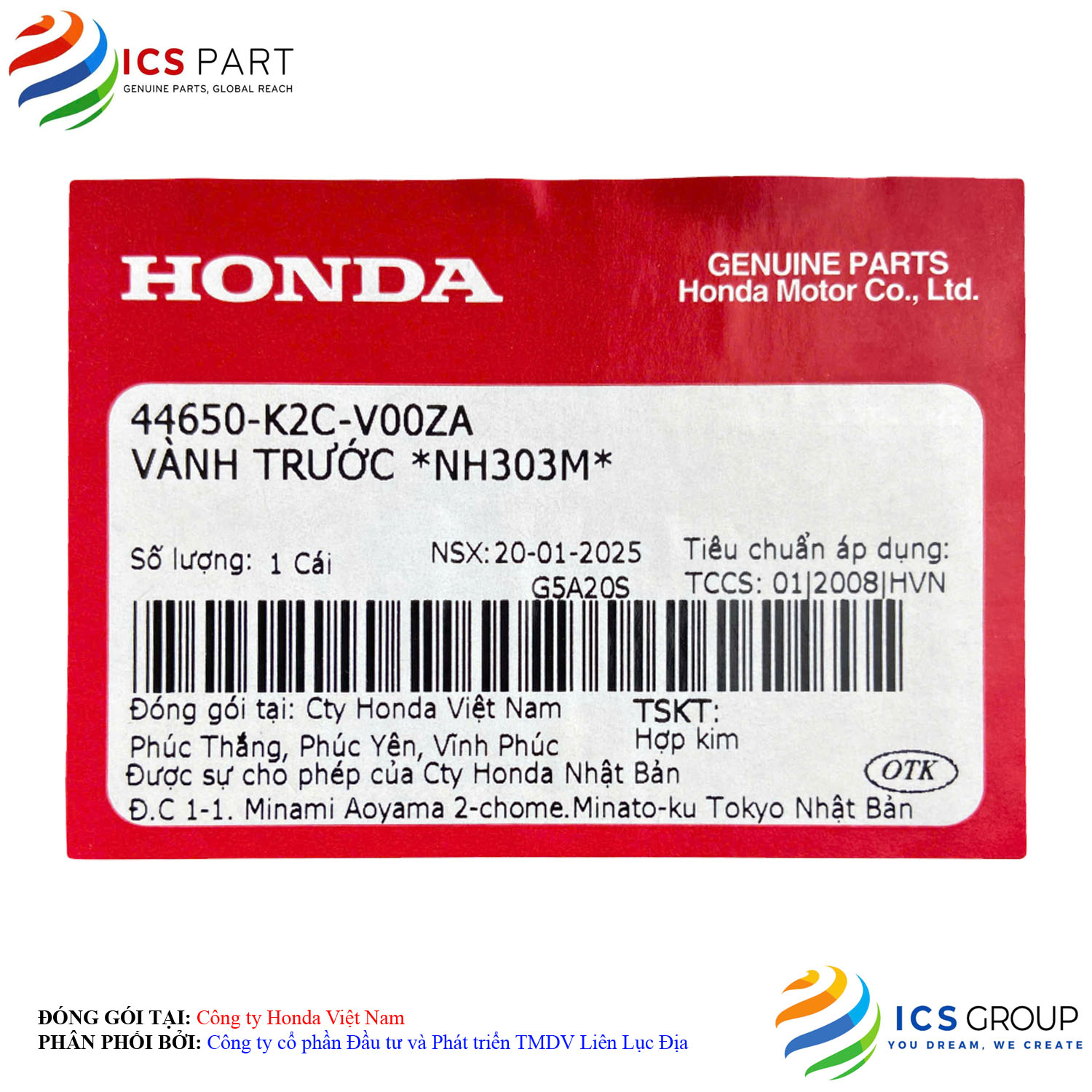 VÀNH TRƯỚC *NH303M* - Ảnh 2