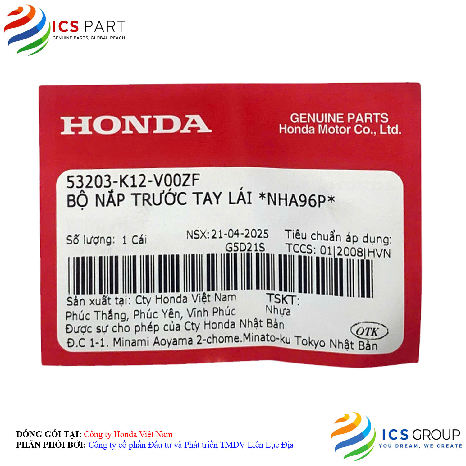 BỘ NẮP TRƯỚC TAY LÁI *NHA96P* - Ảnh 2