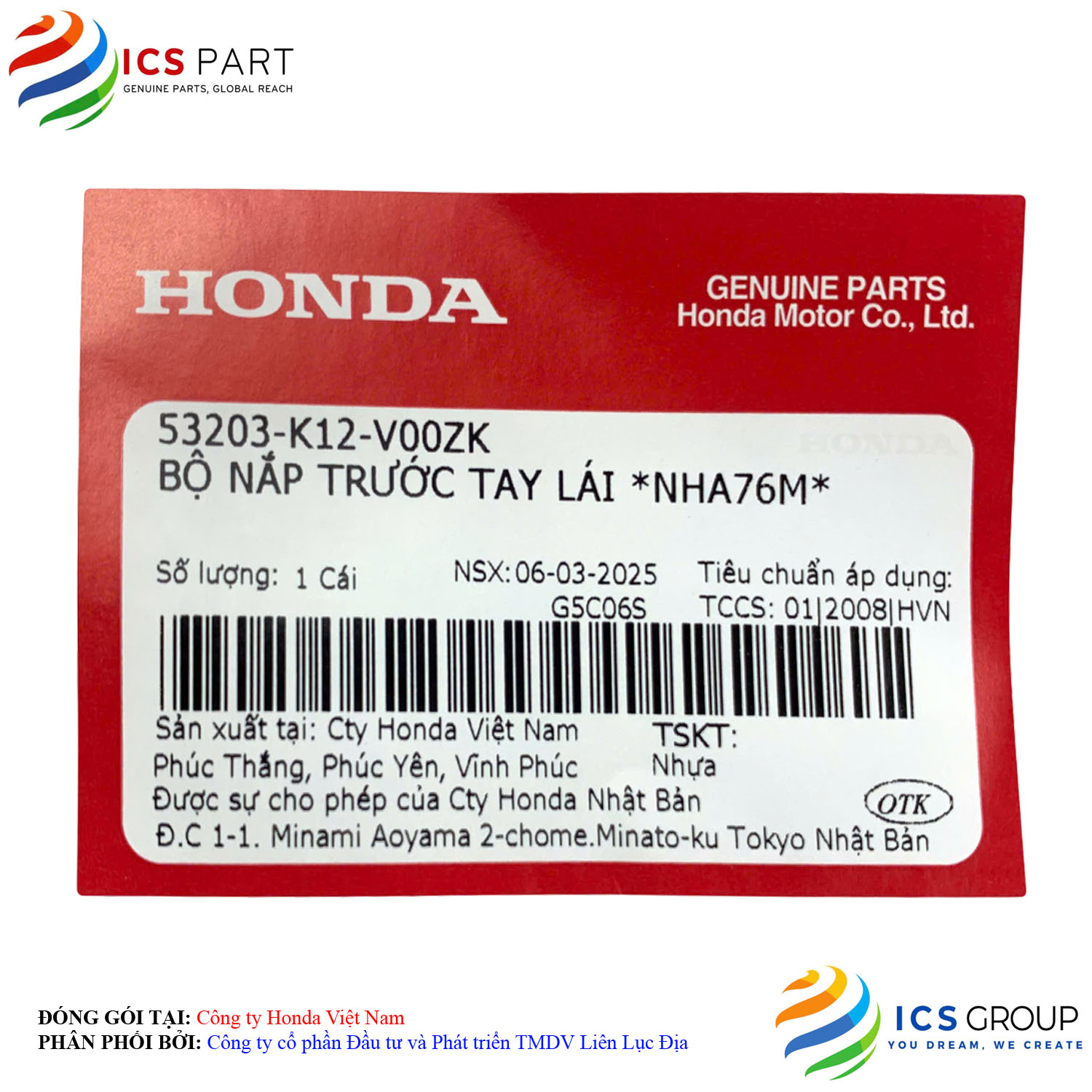 BỘ NẮP TRƯỚC TAY LÁI *NHA76M* - Ảnh 2