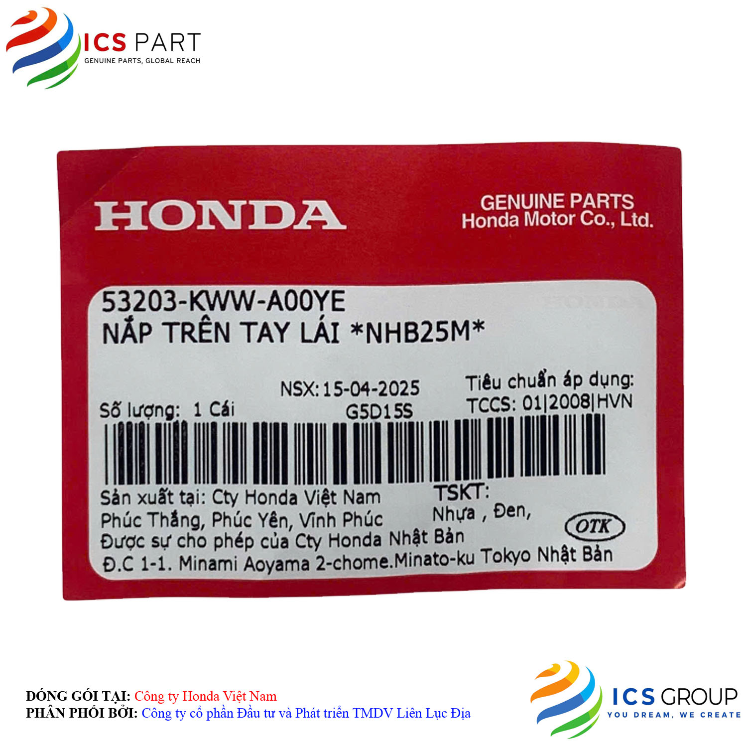 NẮP TRÊN TAY LÁI *NHB25M* - Ảnh 2
