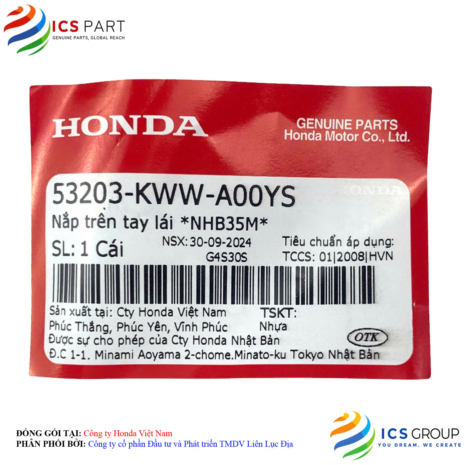 NẮP TRÊN TAY LÁI *NHB35M* - Ảnh 2
