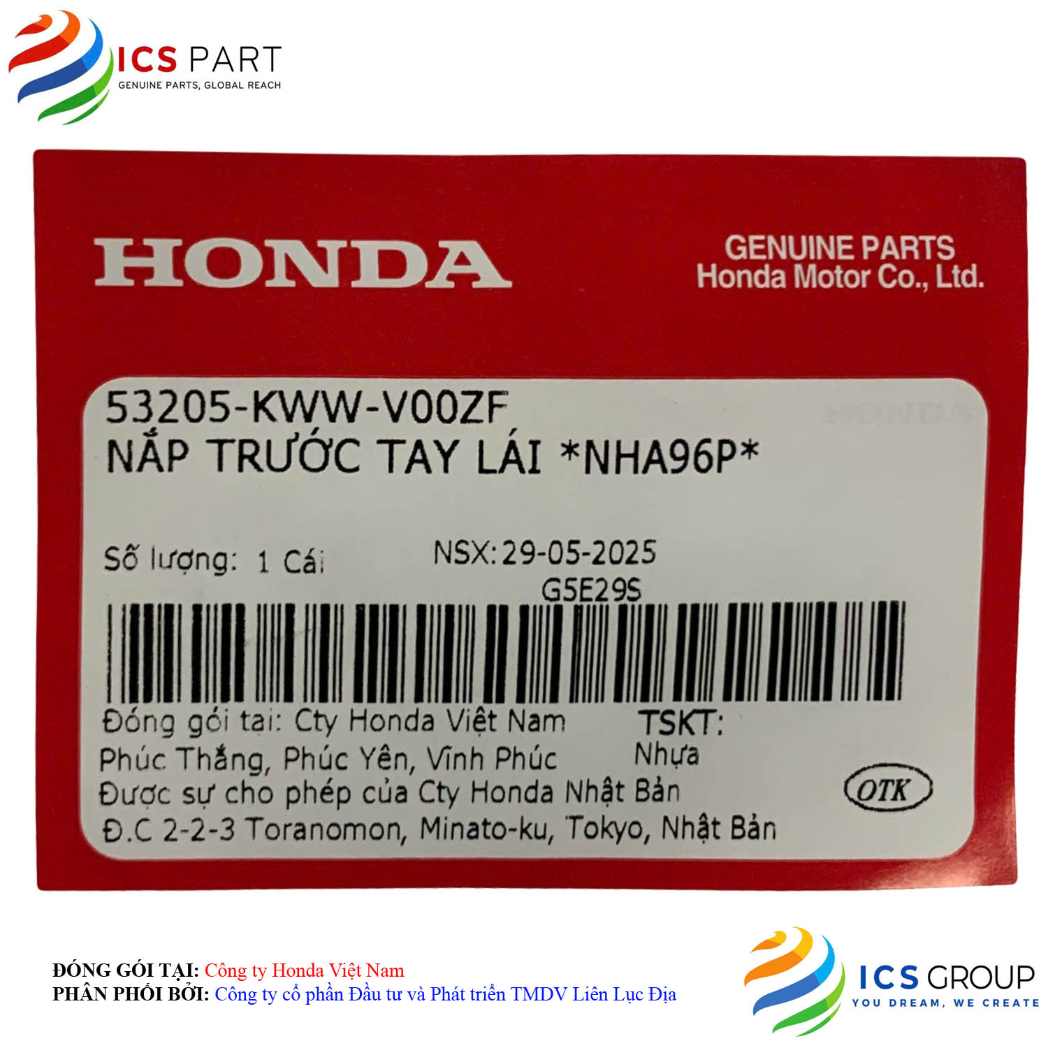 NẮP TRƯỚC TAY LÁI *NHA96P* - Ảnh 2