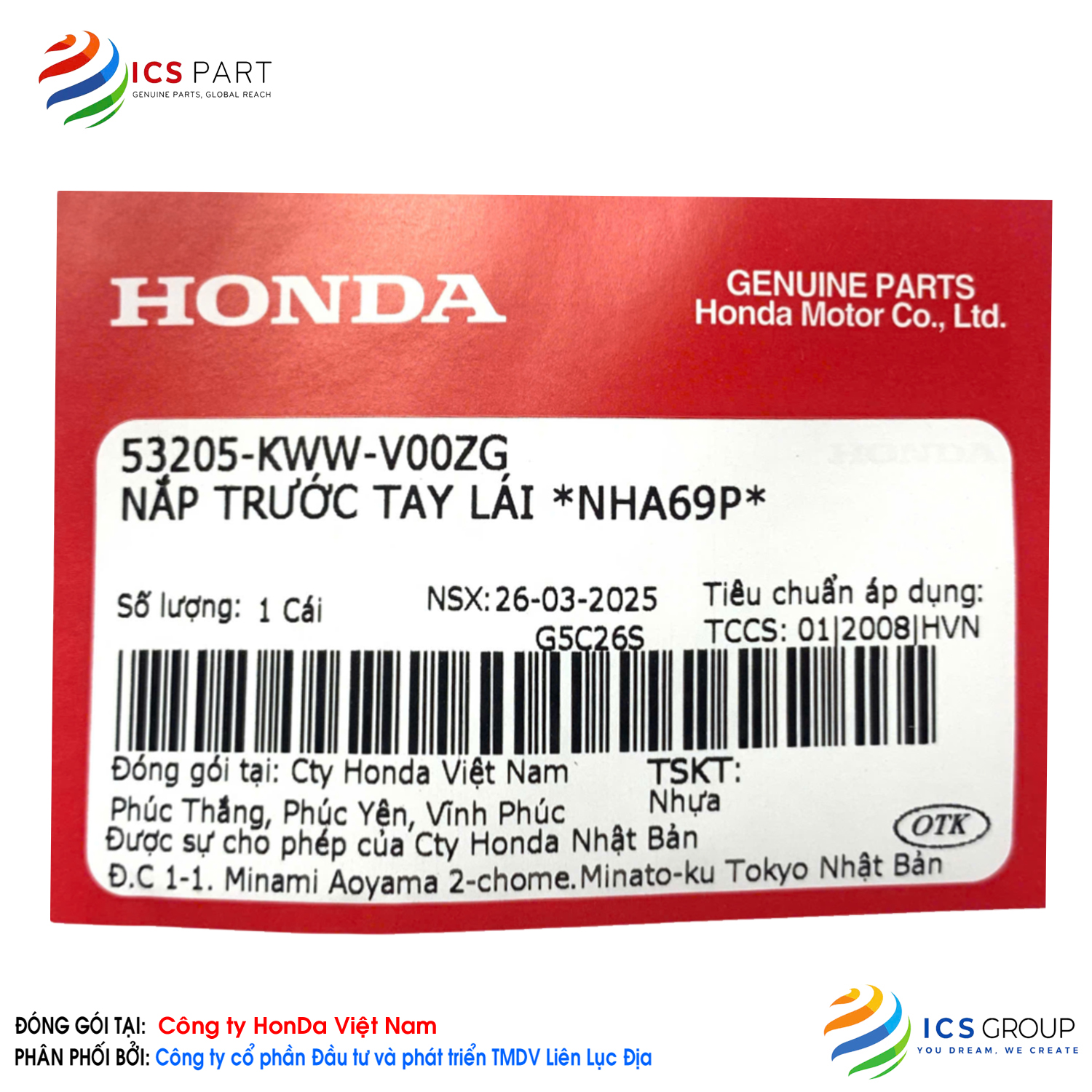 NẮP TRƯỚC TAY LÁI *NHA69P* - Ảnh 2