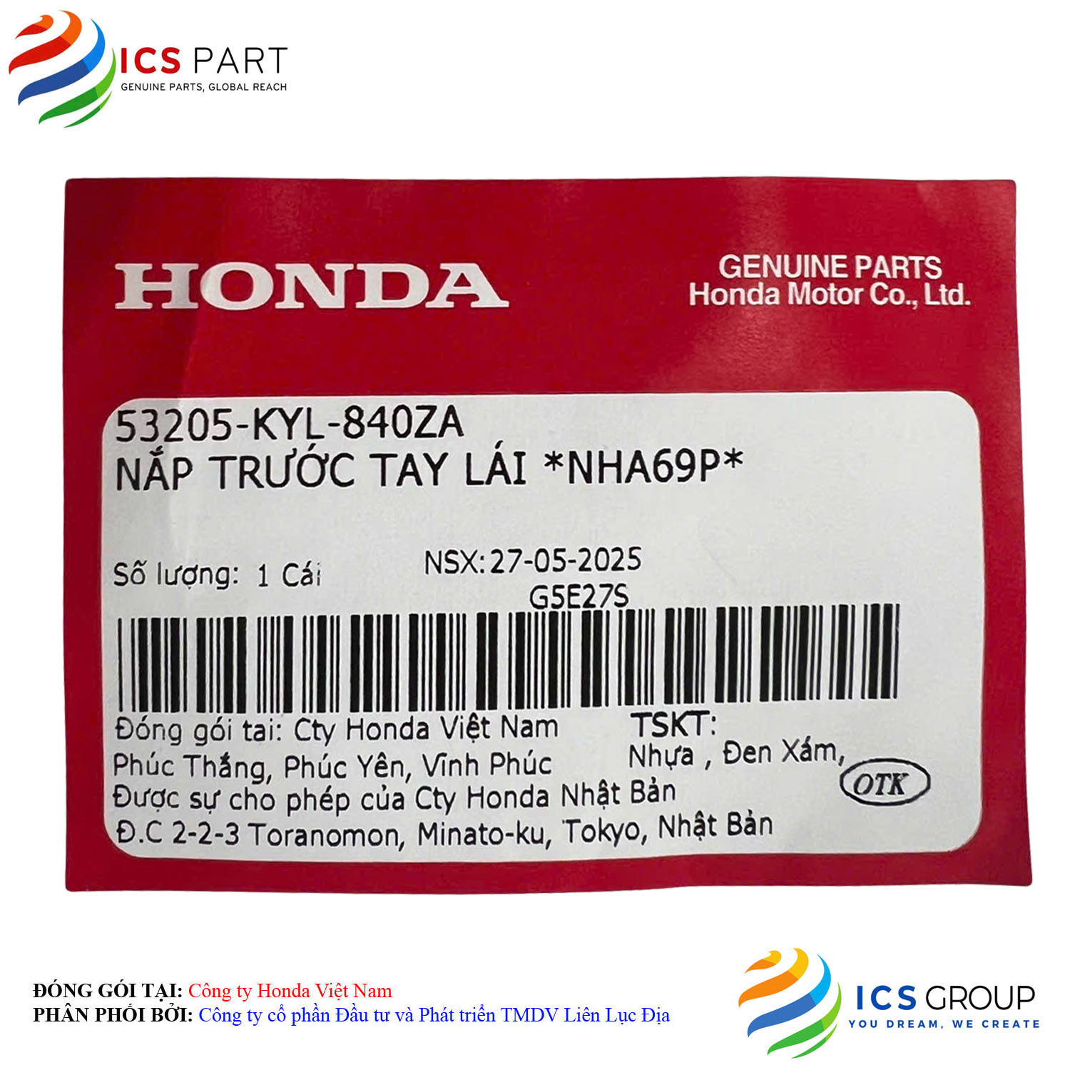 NẮP TRƯỚC TAY LÁI *NHA69P* - Ảnh 2