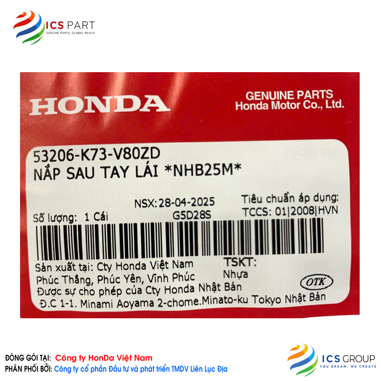 NẮP SAU TAY LÁI *NHB25M* - Ảnh 2