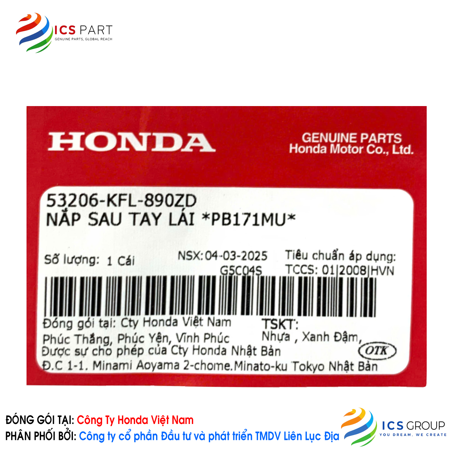 NẮP SAU TAY LÁI *PB171MU* - Ảnh 2