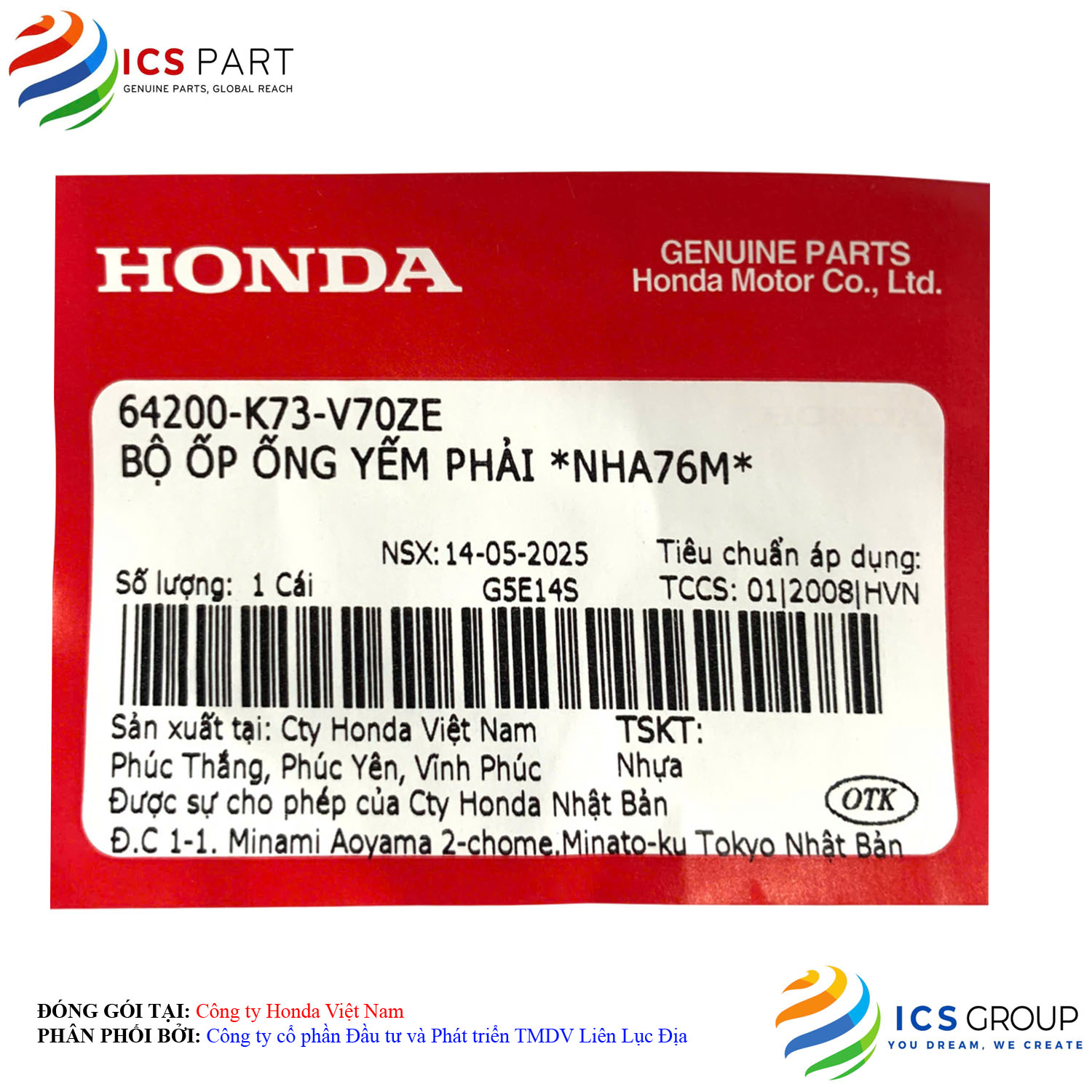 BỘ ỐP ỐNG YẾM PHẢI *NHA76M* - Ảnh 2
