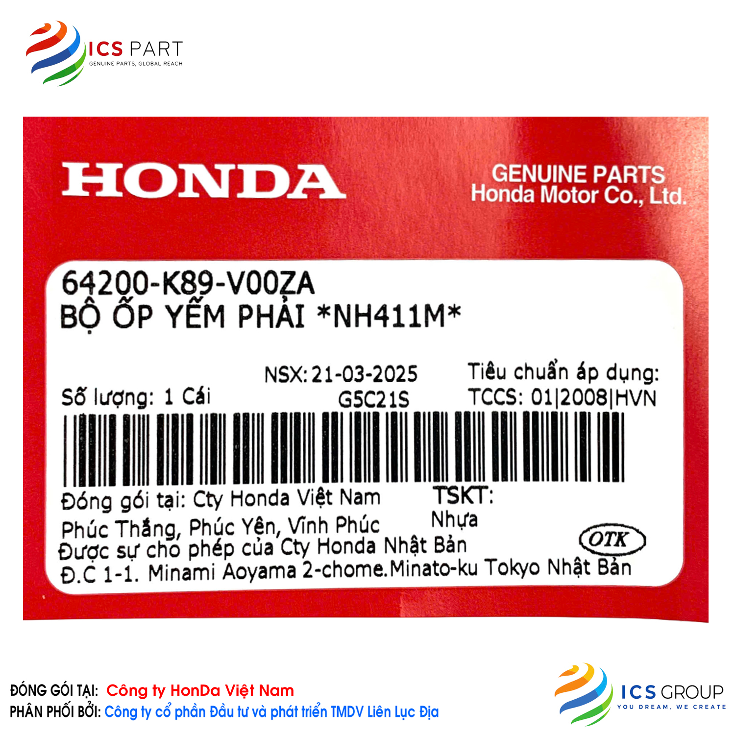 BỘ ỐP YẾM PHẢI *NH411M* - Ảnh 2