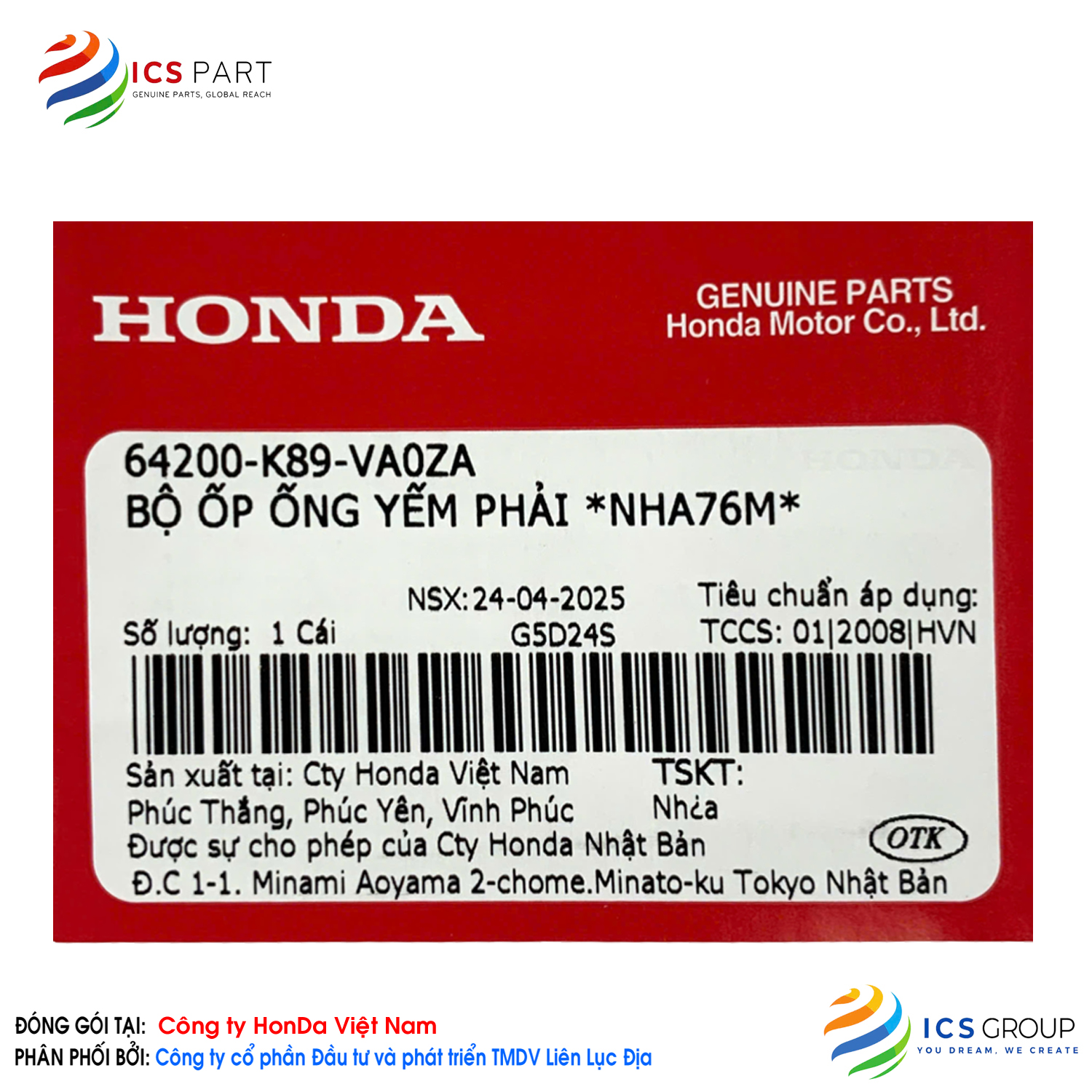 BỘ ỐP ỐNG YẾM PHẢI *NHA76M* - Ảnh 2