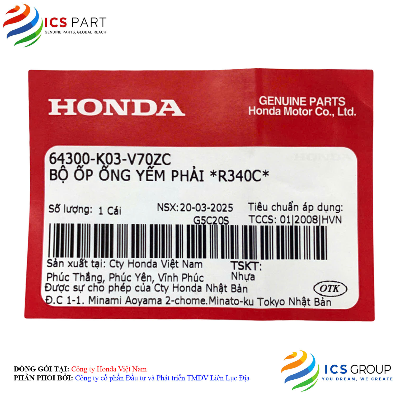 BỘ ỐP ỐNG YẾM PHẢI *R340C* - Ảnh 2