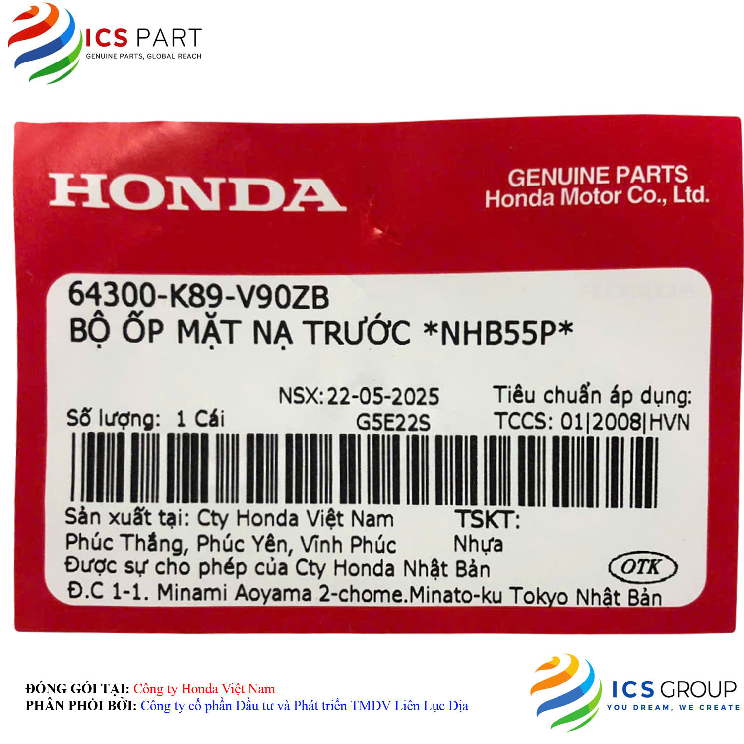 BỘ ỐP MẶT NẠ TRƯỚC *NHB55P* - Ảnh 2