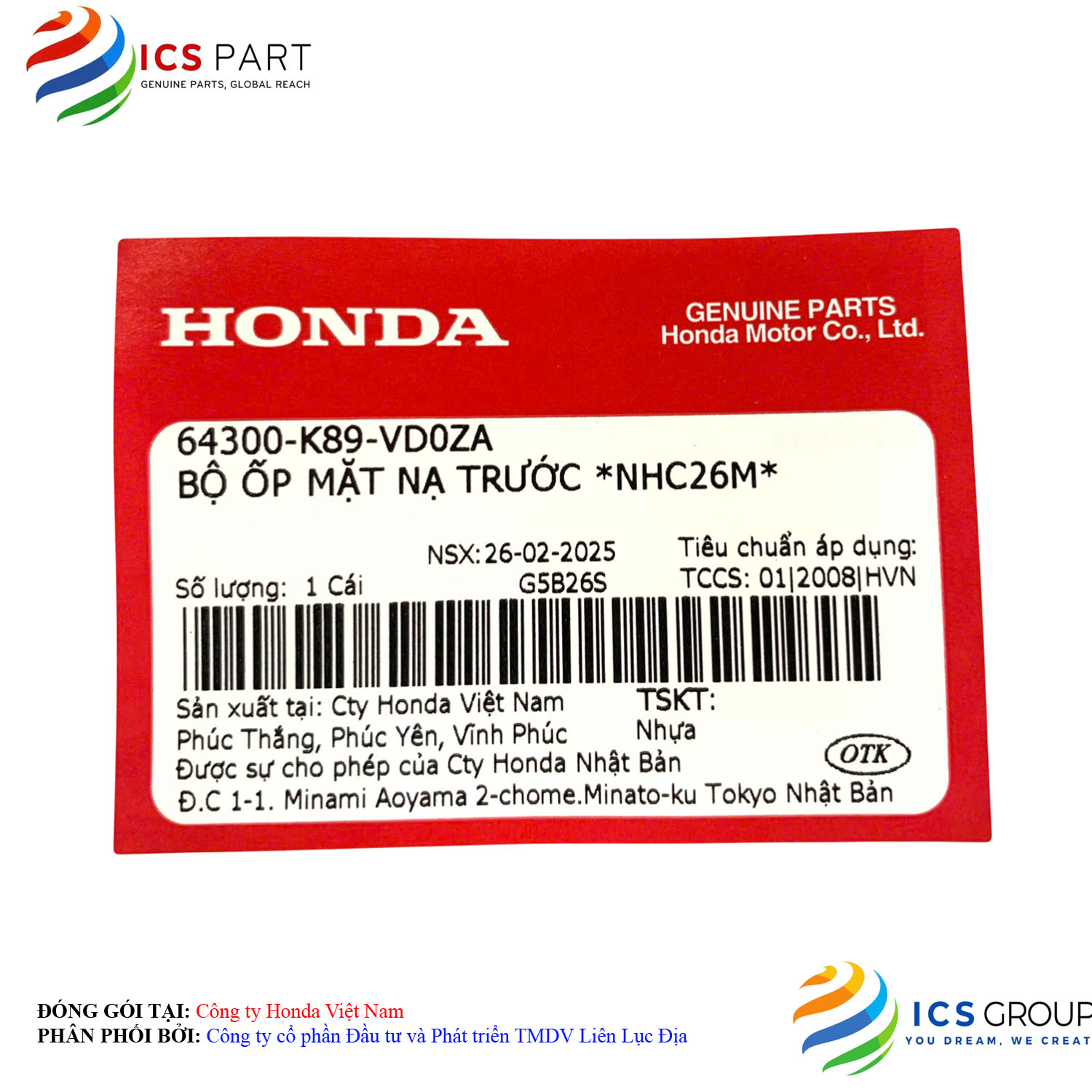 BỘ ỐP MẶT NẠ TRƯỚC *NHC26M* - Ảnh 2