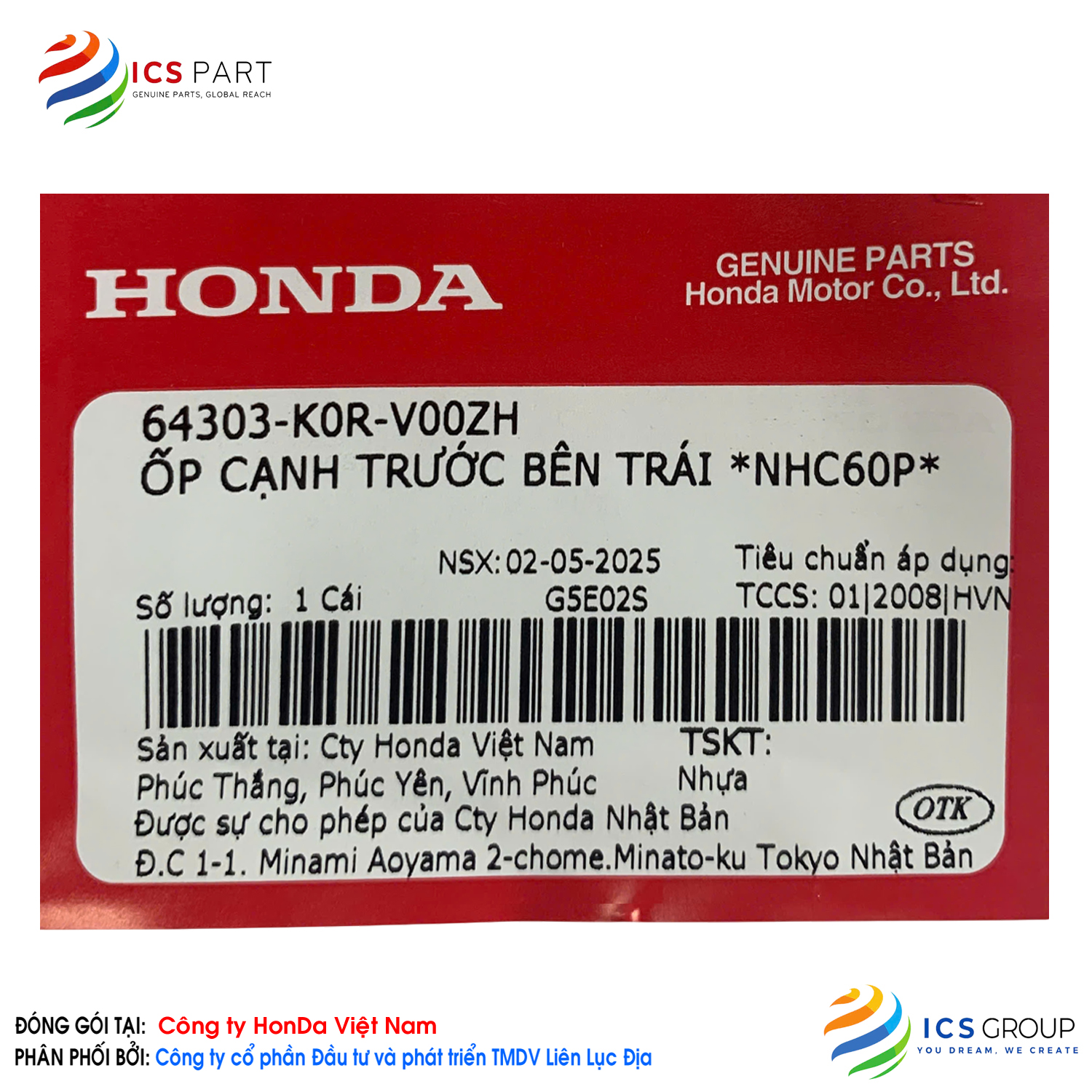 ỐP CẠNH TRƯỚC BÊN TRÁI *NHC60P* - Ảnh 2