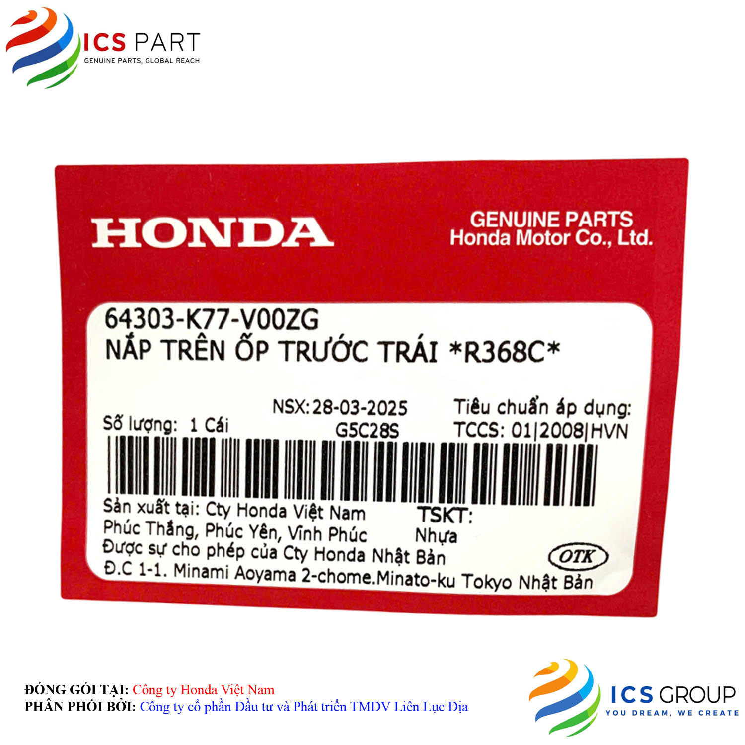NẮP TRÊN ỐP TRƯỚC TRÁI *R368C* - Ảnh 2