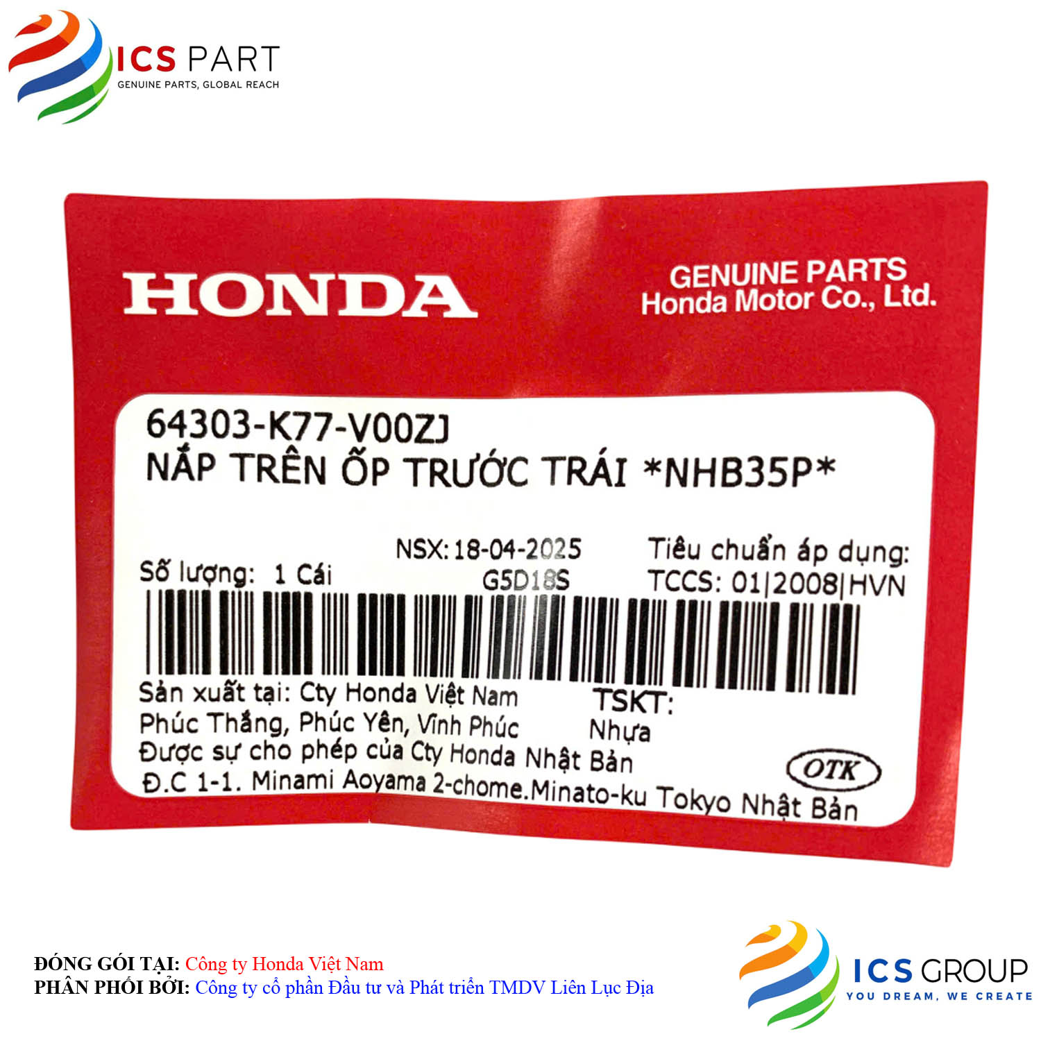 NẮP TRÊN ỐP TRƯỚC TRÁI *NHB35P* - Ảnh 2