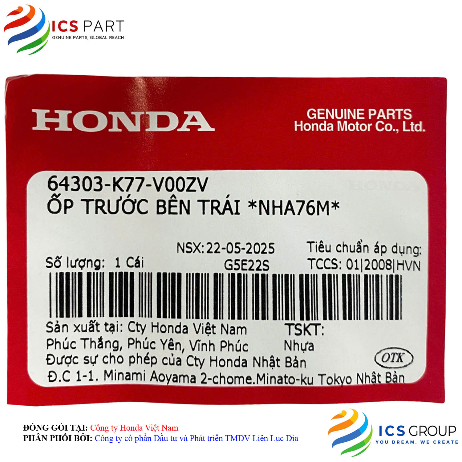 ỐP TRƯỚC BÊN TRÁI *NHA76M* - Ảnh 2
