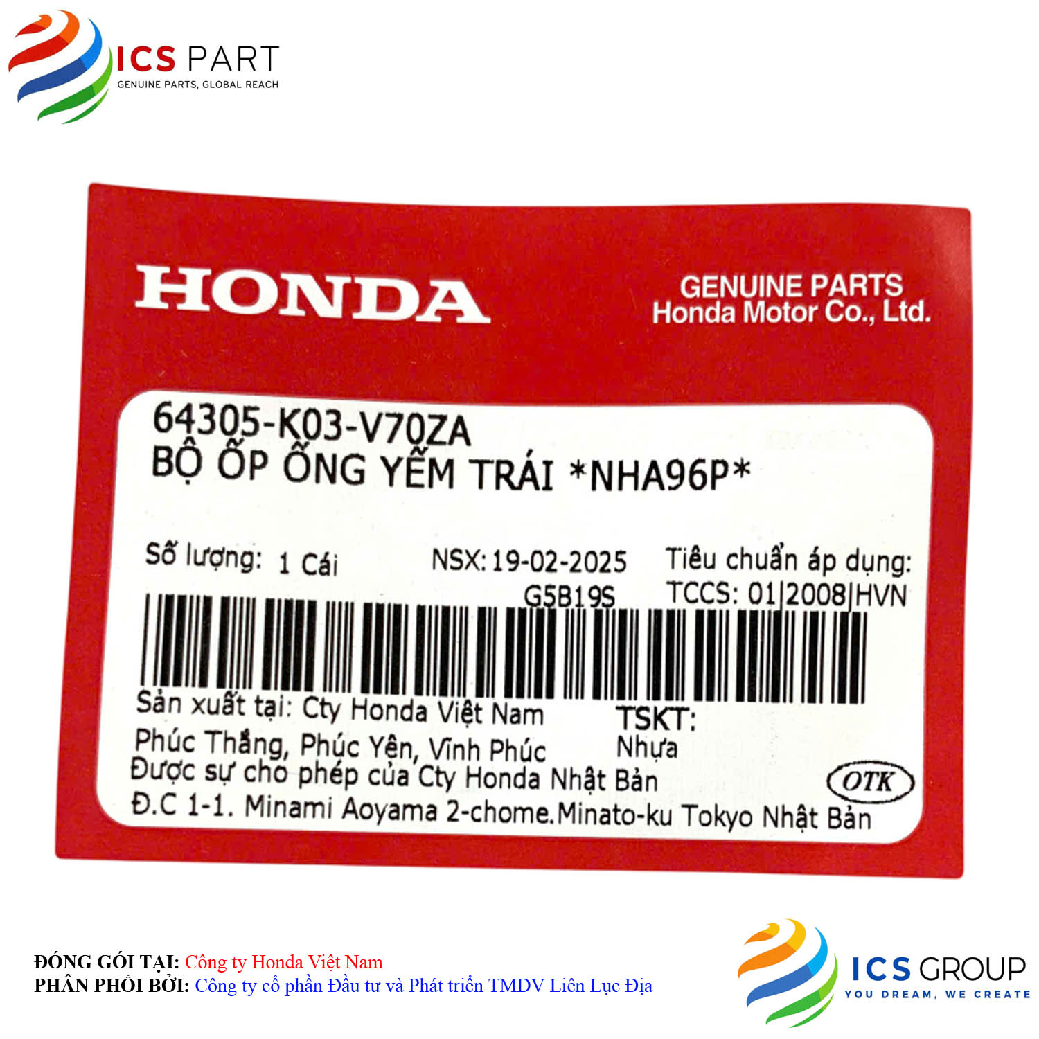 BỘ ỐP ỐNG YẾM TRÁI *NHA96P* - Ảnh 2