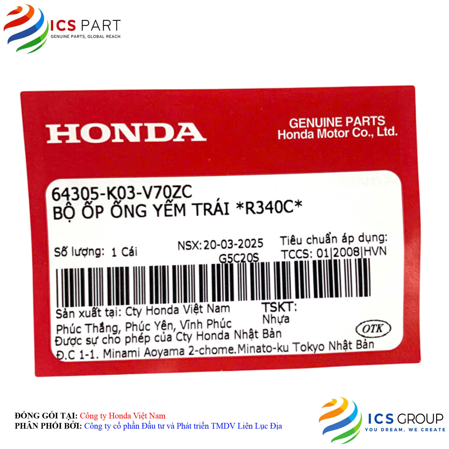 BỘ ỐP ỐNG YẾM TRÁI *R340C* - Ảnh 2