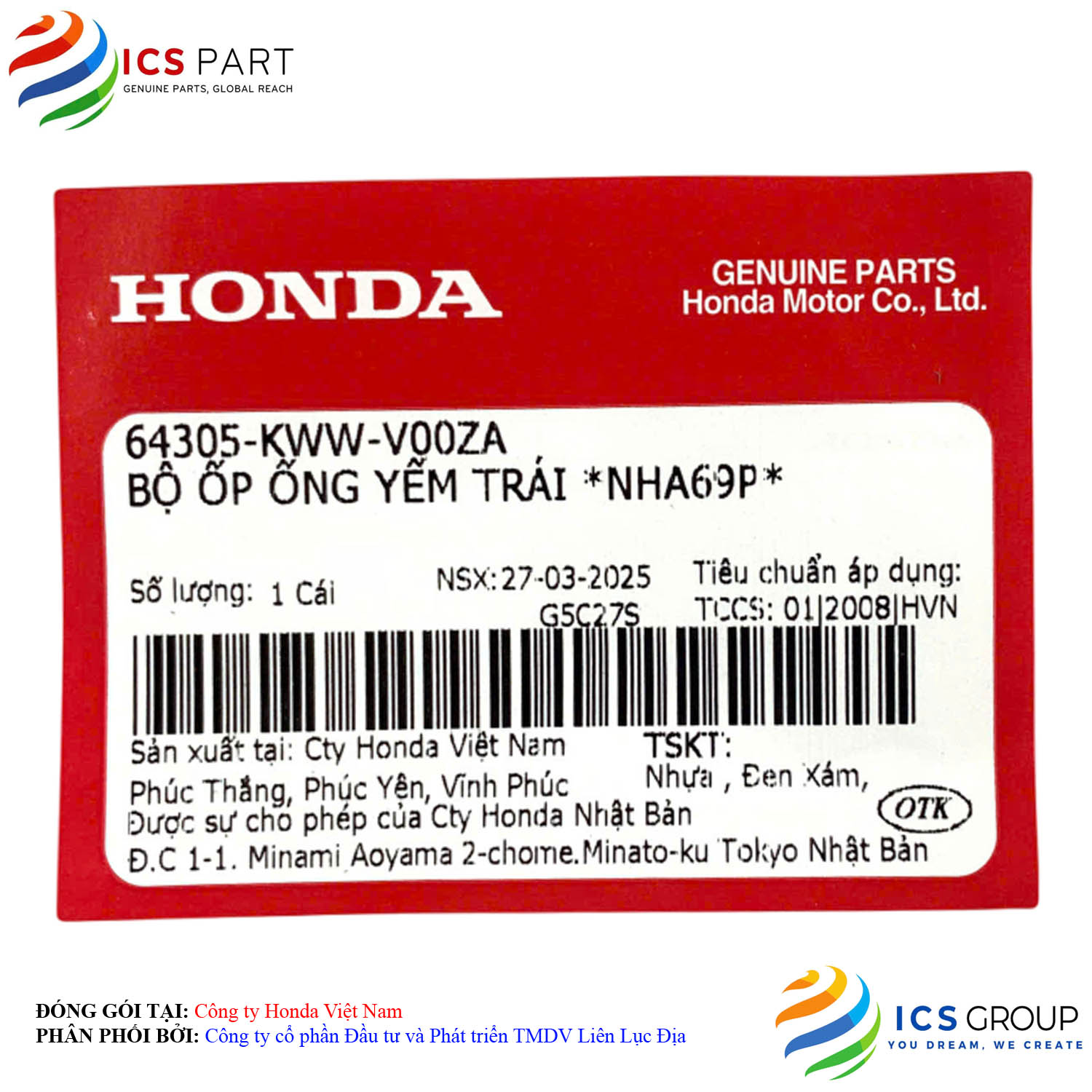 BỘ ỐP ỐNG YẾM TRÁI *NHA69P* - Ảnh 2