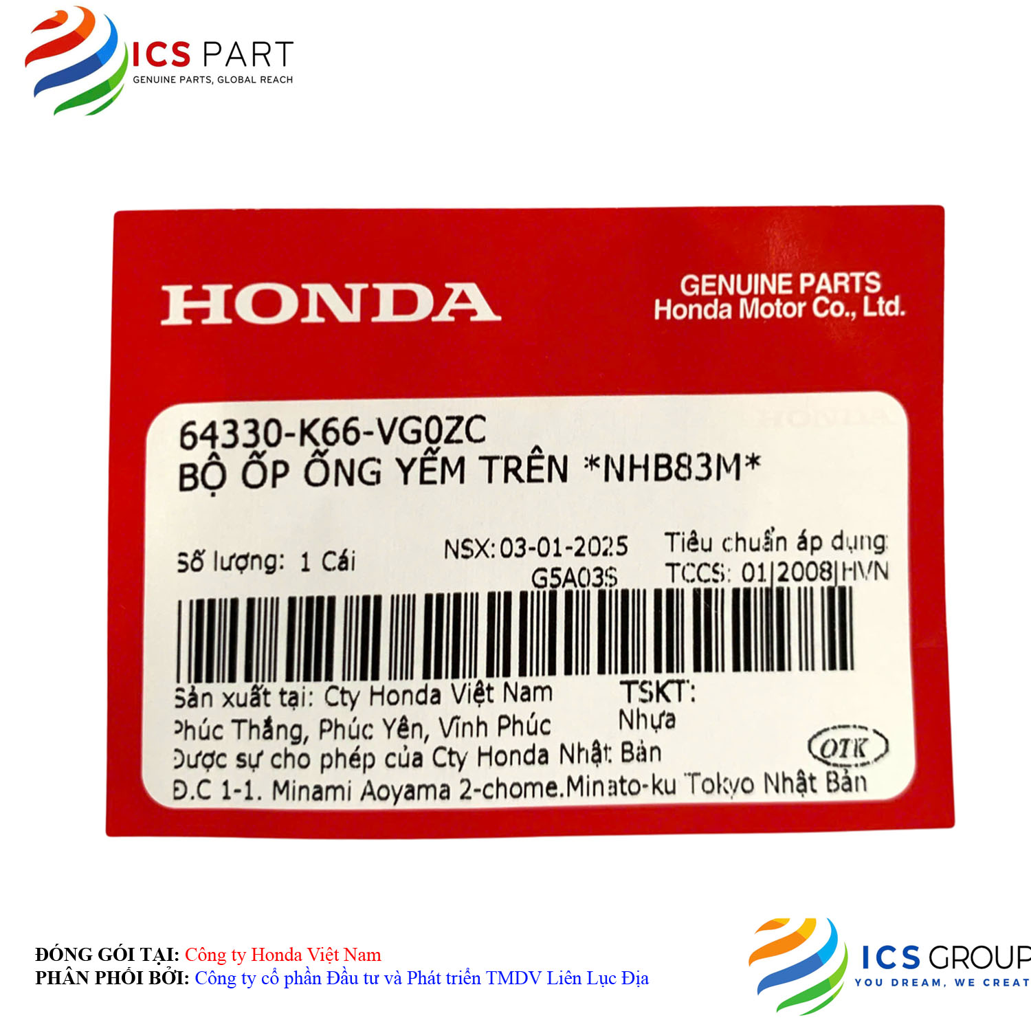 BỘ ỐP ỐNG YẾM TRÊN *NHB83M* - Ảnh 2