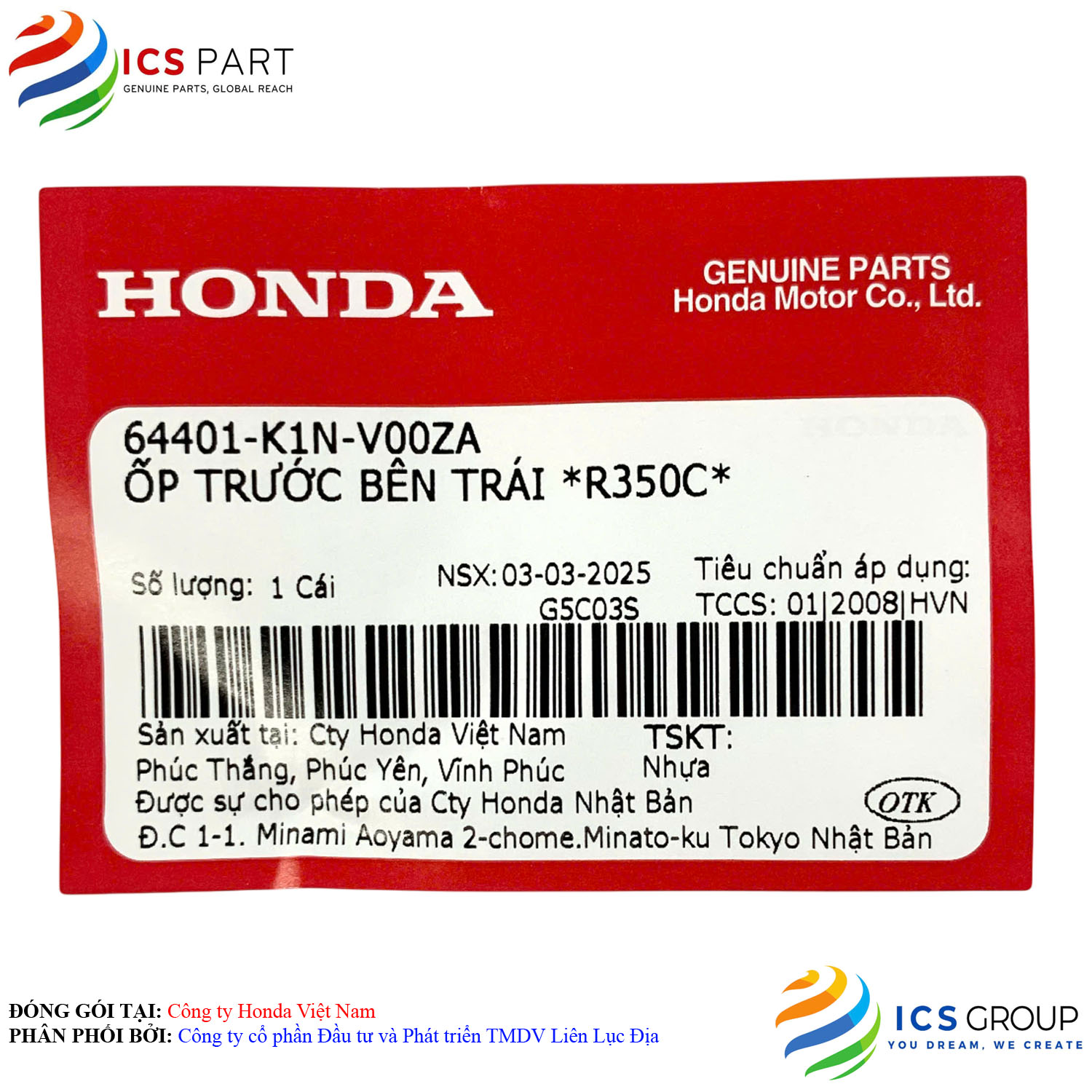 ỐP TRƯỚC BÊN TRÁI *R350C* - Ảnh 2