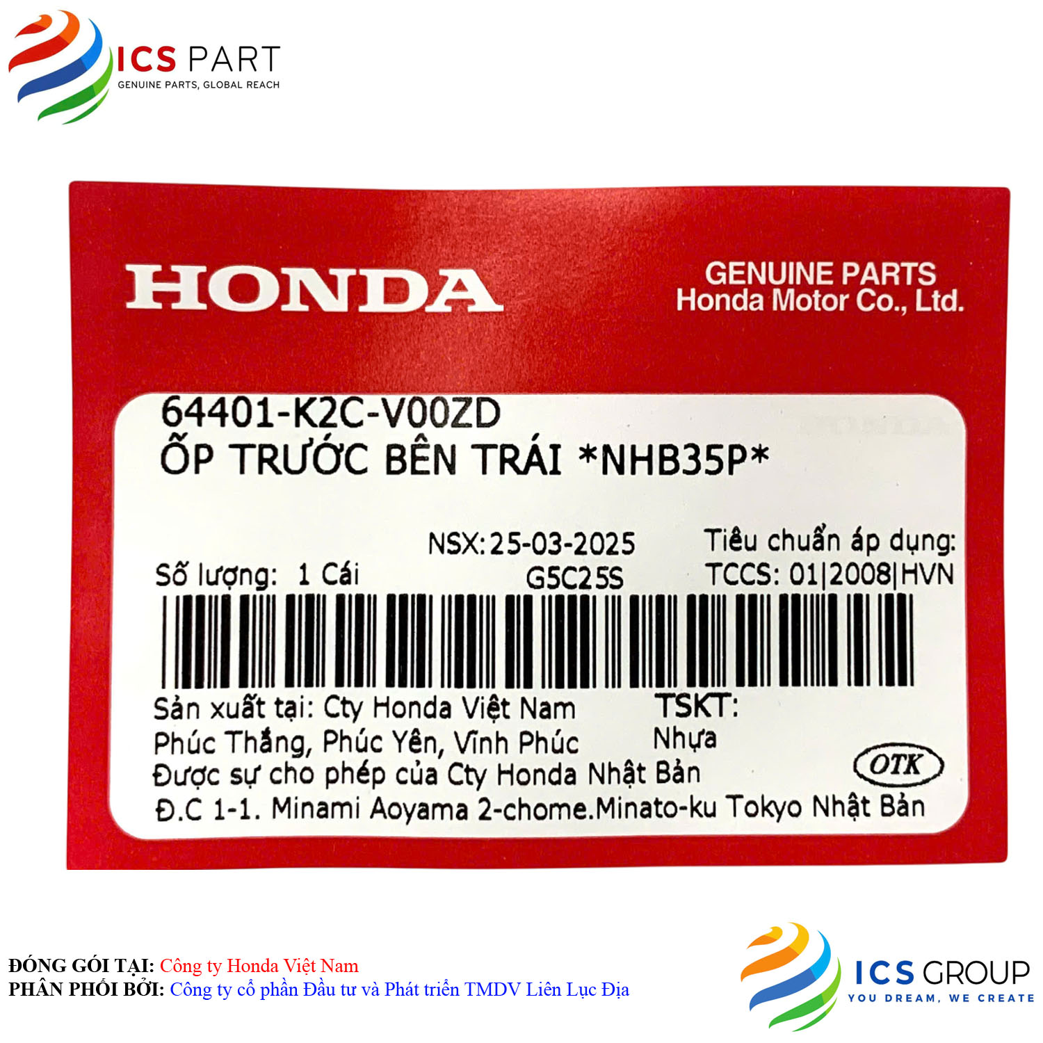 ỐP TRƯỚC BÊN TRÁI *NHB35P* - Ảnh 2