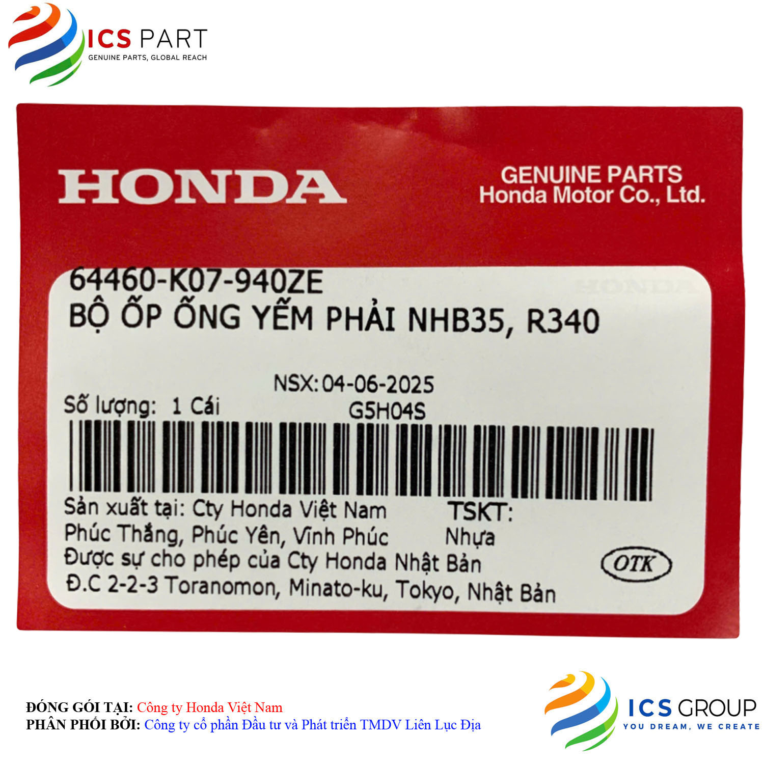 BỘ ỐP ỐNG YẾM PHẢI NHB35, R340 - Ảnh 2
