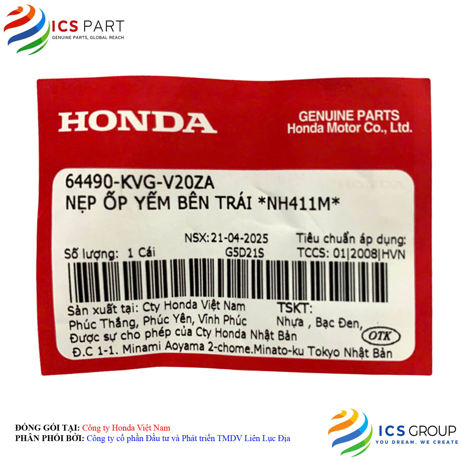 NẸP ỐP YẾM BÊN TRÁI *NH411M* - Ảnh 2