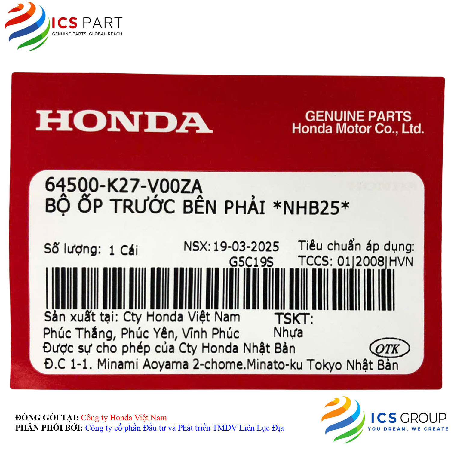BỘ ỐP TRƯỚC BÊN PHẢI *NHB25* - Ảnh 2