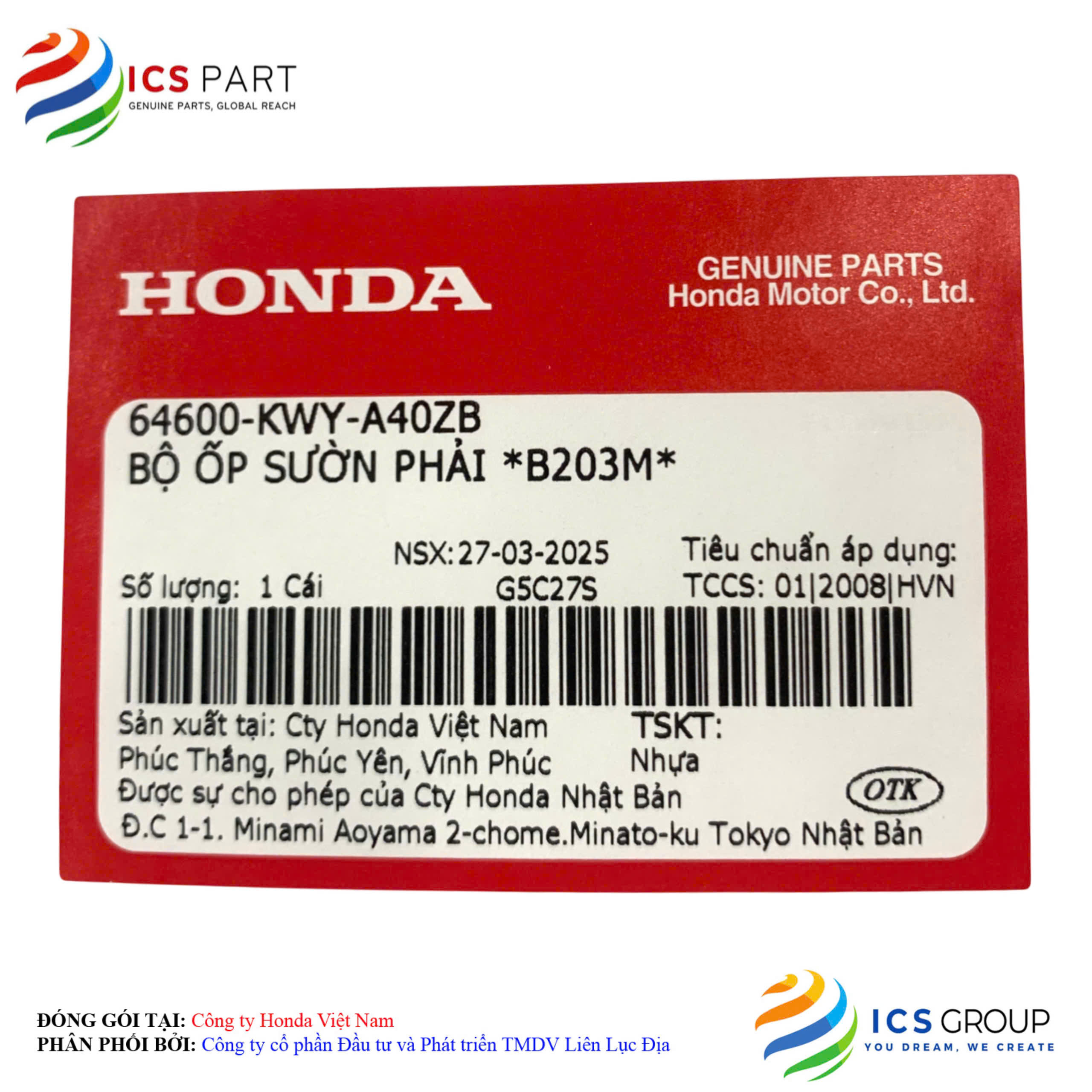 BỘ ỐP SƯỜN PHẢI *B203M* - Ảnh 2