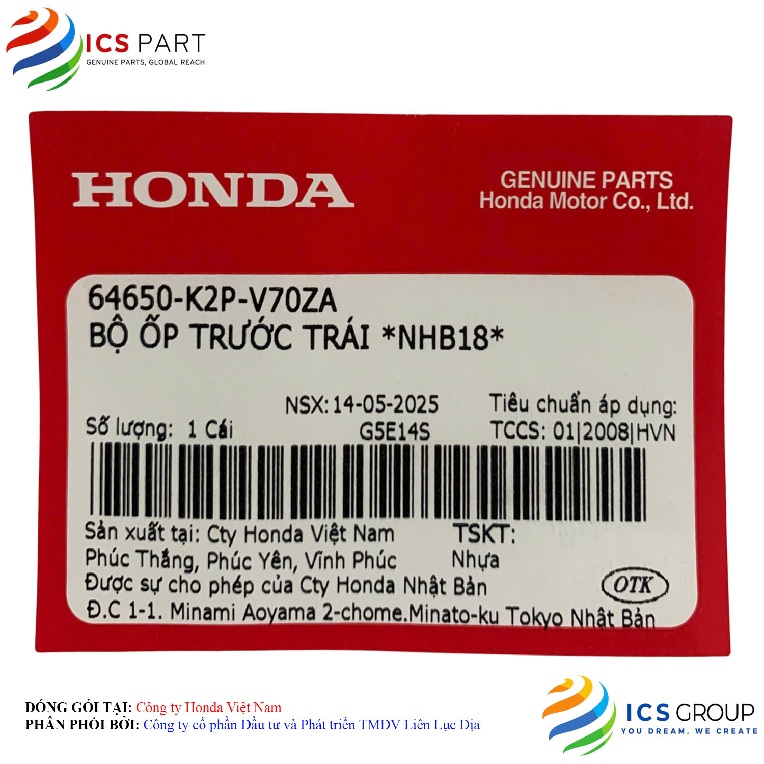 BỘ ỐP TRƯỚC TRÁI *NHB18* - Ảnh 2
