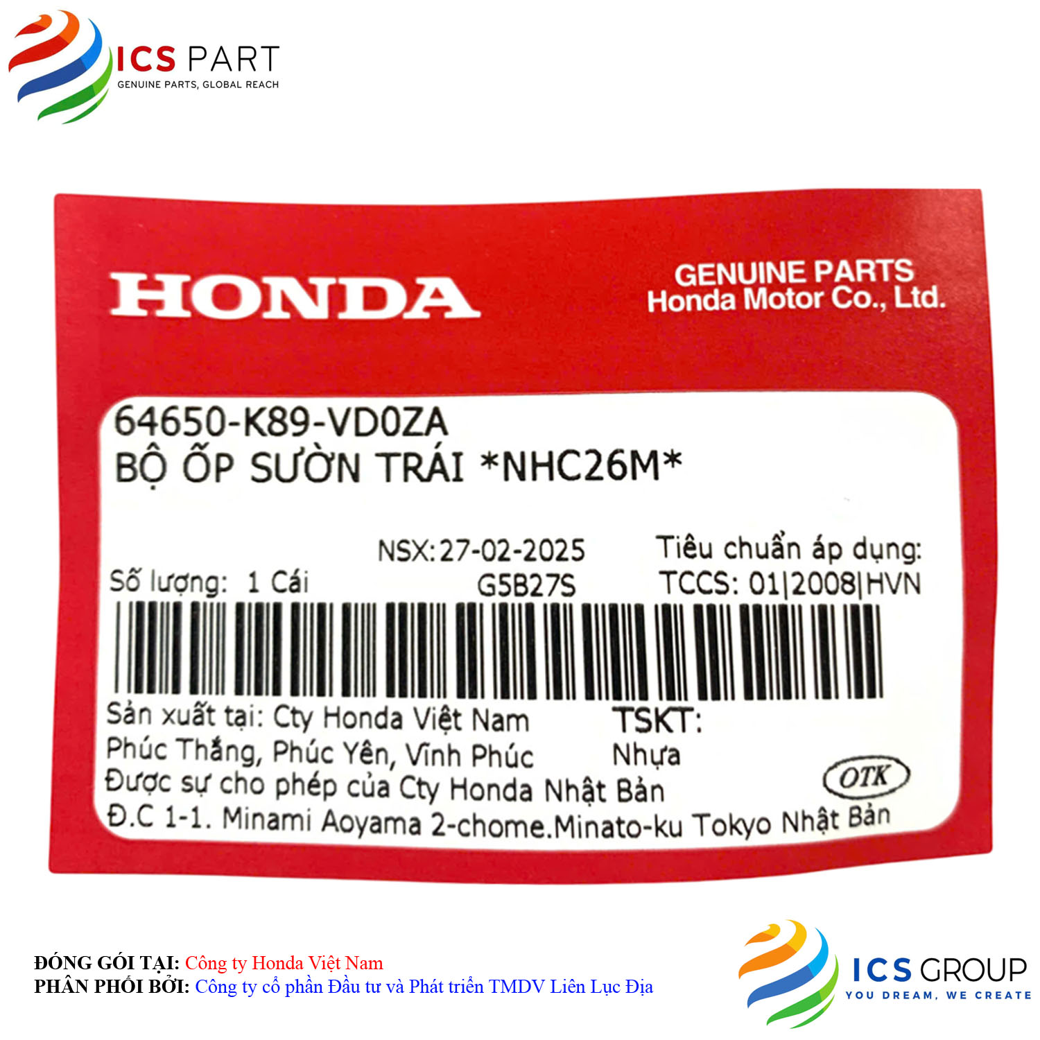 BỘ ỐP SƯỜN TRÁI *NHC26M* - Ảnh 2