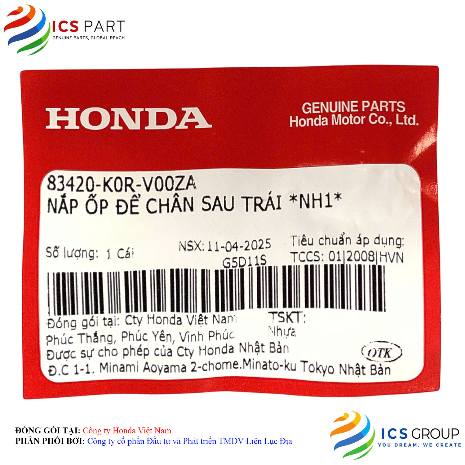 NẮP ỐP ĐỂ CHÂN SAU TRÁI *NH1* - Ảnh 2
