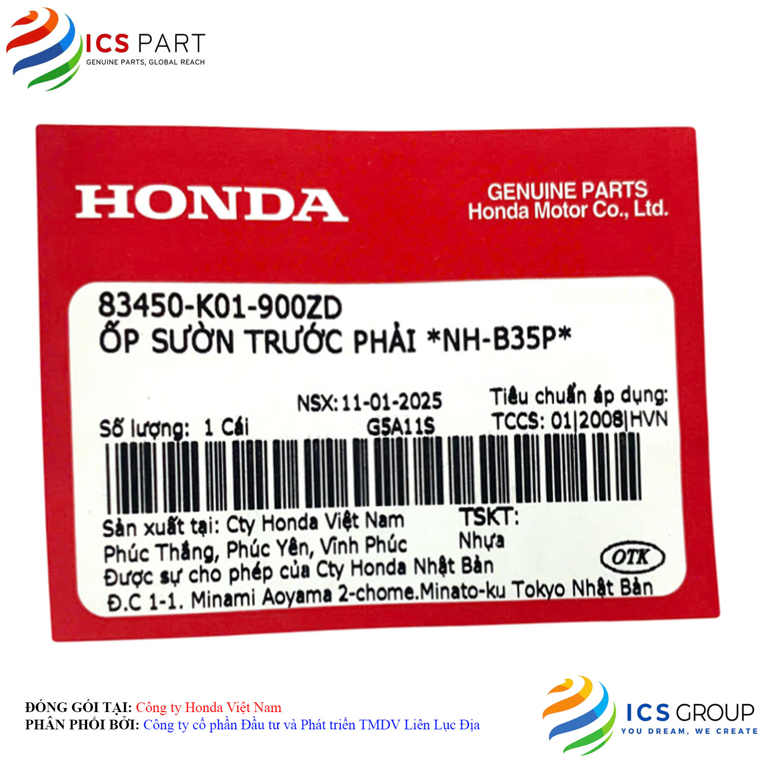 ỐP SƯỜN TRƯỚC PHẢI *NH-B35P* - Ảnh 2
