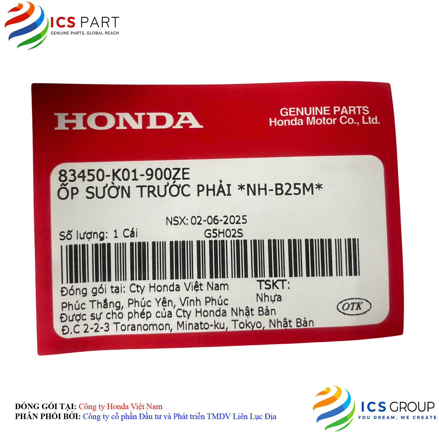 ỐP SƯỜN TRƯỚC PHẢI *NH-B25M* - Ảnh 2