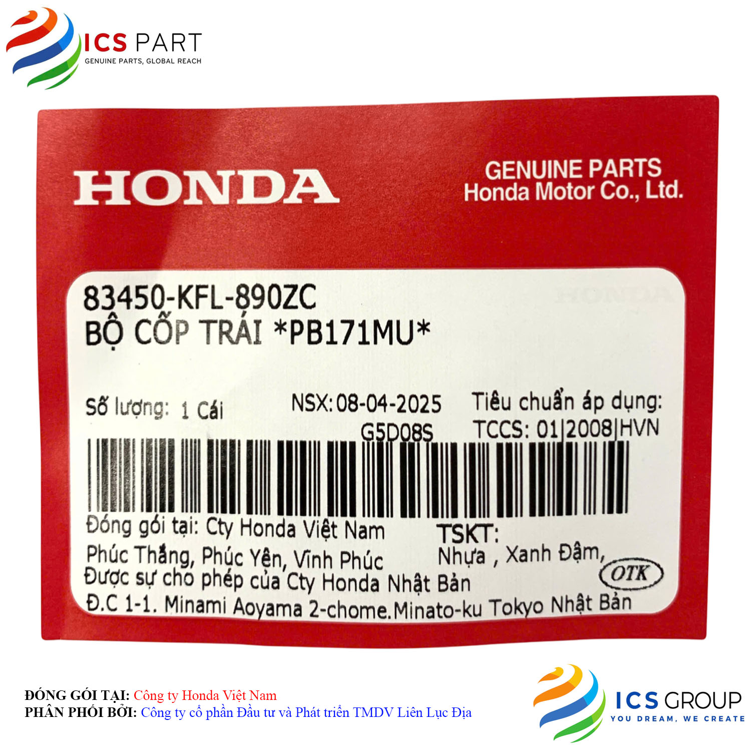 BỘ CỐP TRÁI *PB171MU* - Ảnh 2