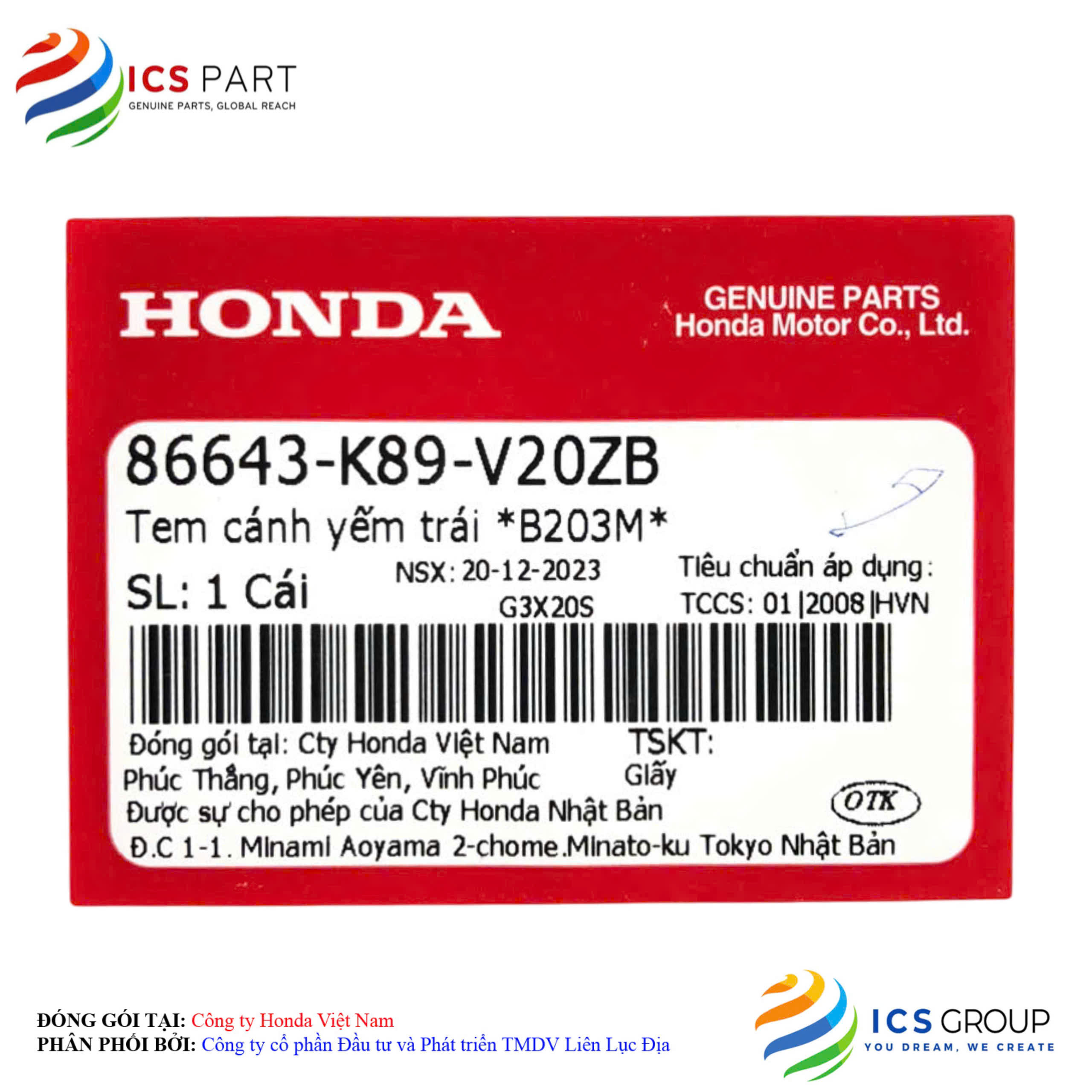 TEM CÁNH YẾM TRÁI *B203M* - Ảnh 2