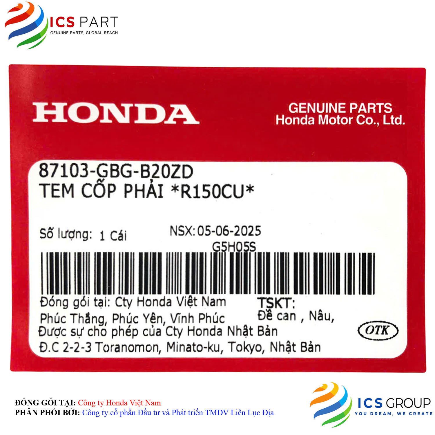 TEM CỐP PHẢI *R150CU* - Ảnh 2
