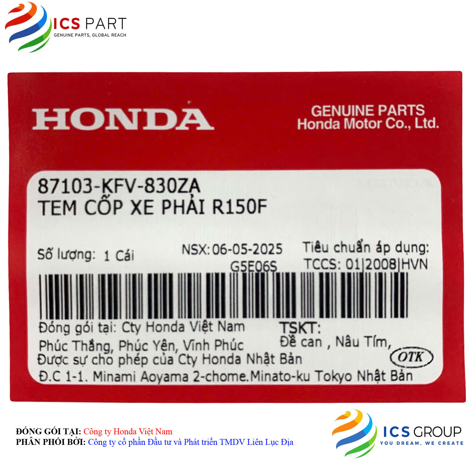 TEM CỐP XE PHẢI R150F - Ảnh 2