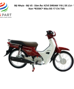 Bộ Nhựa - Bộ Vỏ - Dàn Áo Dream 110 - KZV | 2013-2015 ( D5 ) 2013-2015 Cơ - Vành Nan *R350C* Màu Đỏ 17 Chi Tiết