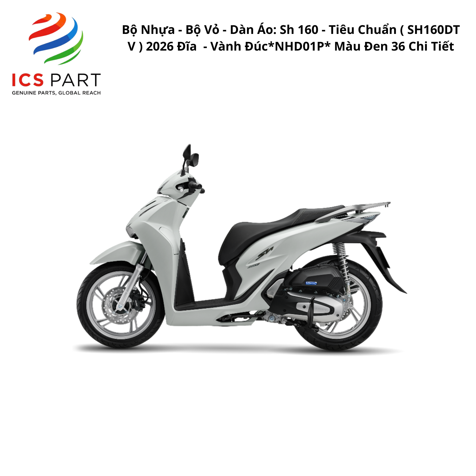 Bộ Nhựa - Bộ Vỏ - Dàn Áo Sh 160 - K0S | 2026 ( SH160DT V ) 2026 Đĩa - Vành Đúc *NHD01P* Màu Đen 36 Chi Tiết