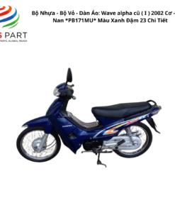 Bộ Nhựa - Bộ Vỏ - Dàn Áo Wave Alpha 100 - KRS-900 | Máy Đen | 2002 ( I ) 2002 Cơ - Vành Nan *PB171MU* Màu Xanh Đậm 23 Chi Tiết