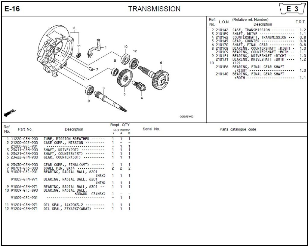 E-16 - TRANSMISSION