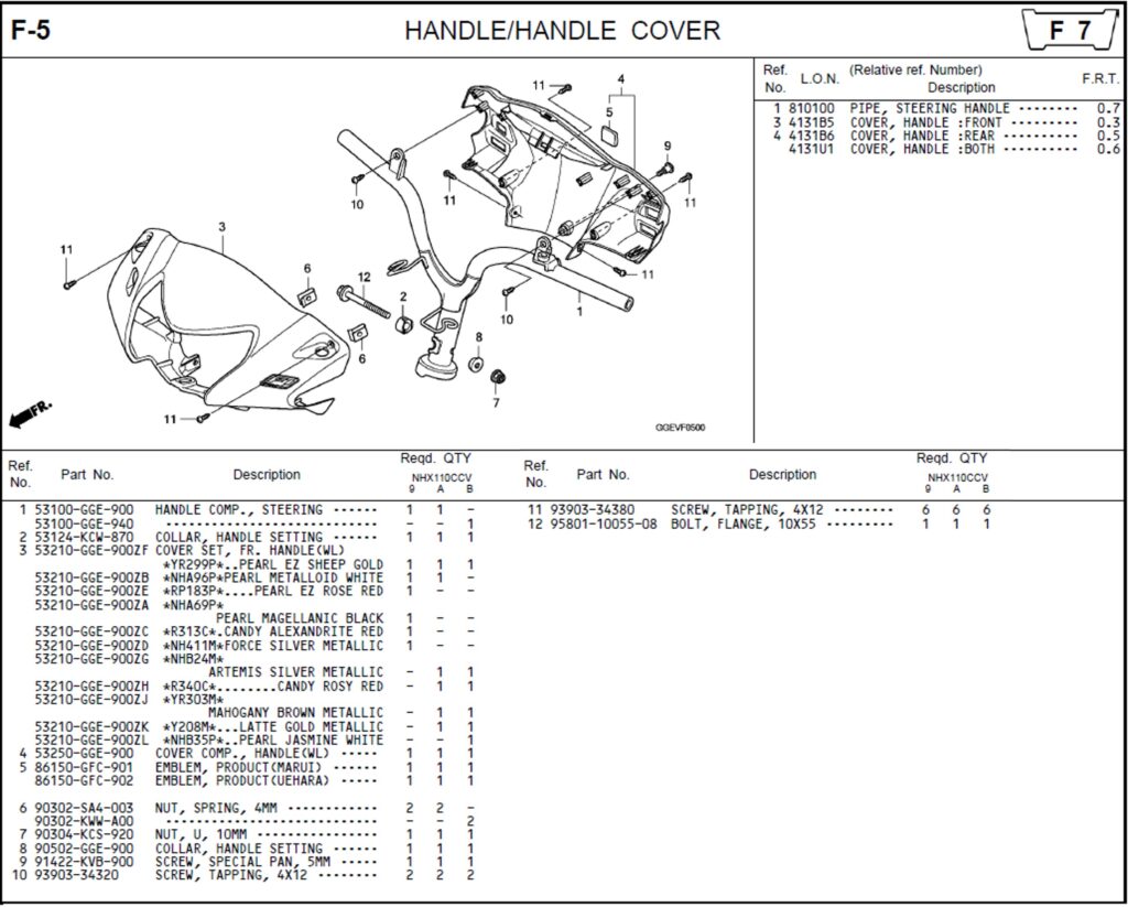 F-5 - HANDLE/HANDLE COVER