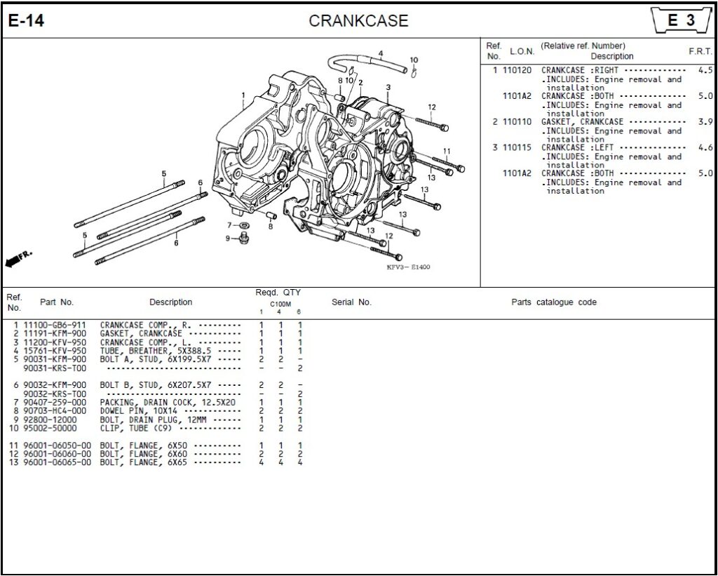 E-14 - CRANKCASE
