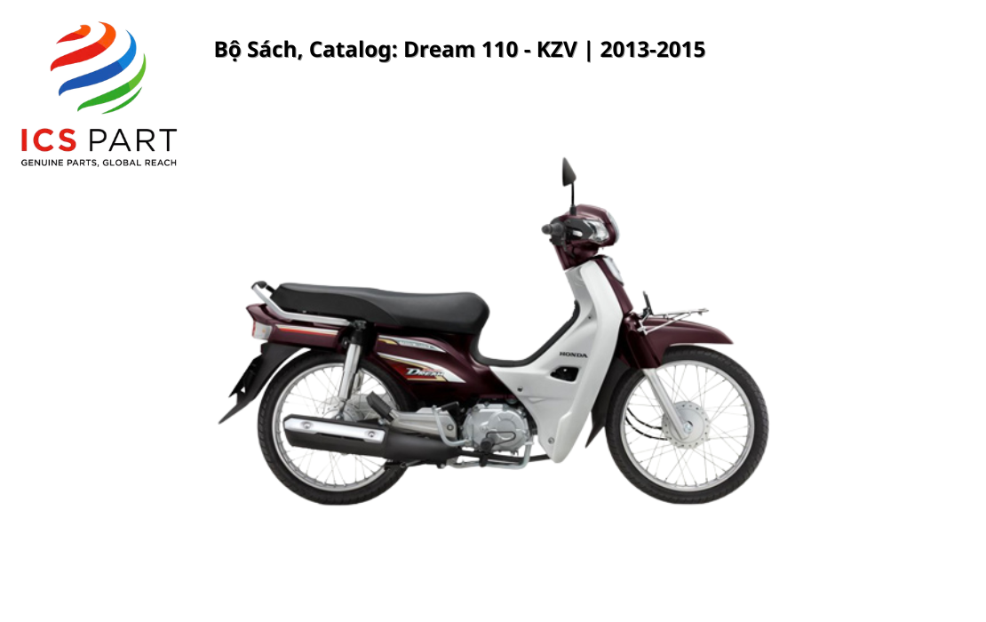 Bộ Sách, Catalog Dream 110 - KZV | 2013-2015