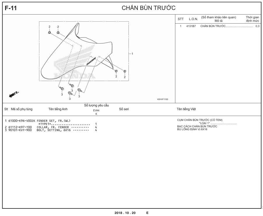 F-11 - CHẮN BÙN TRƯỚC