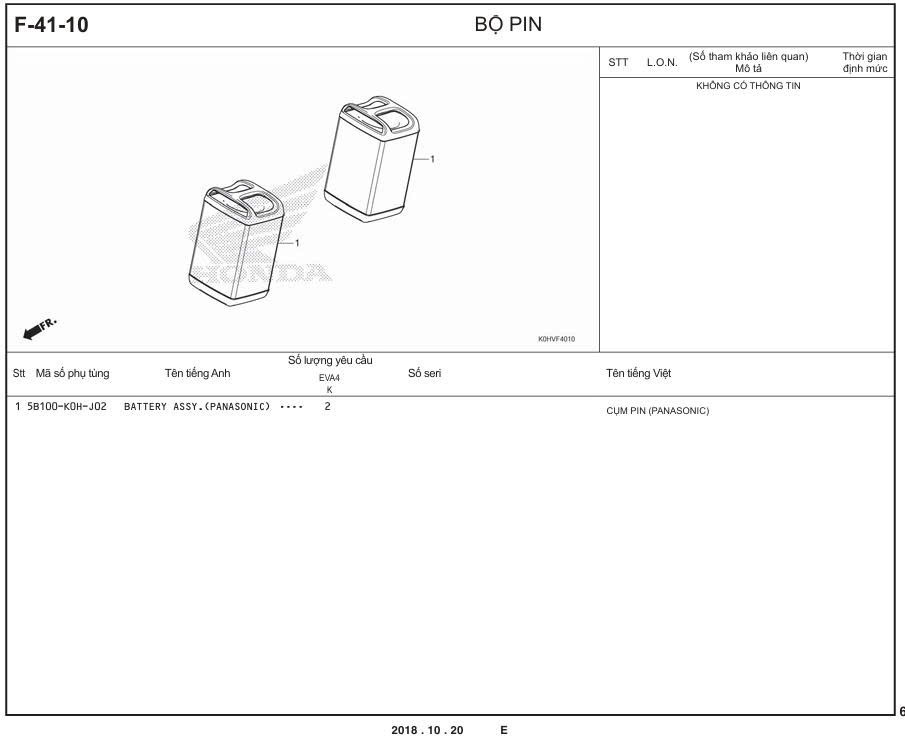 F-41-10 - BỘ PIN